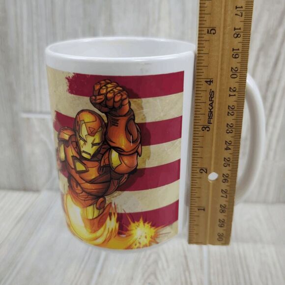 Marvel Comic Iron Man American Flag Coffee Mug 15 Fl. Ounce - Picture 7 of 7